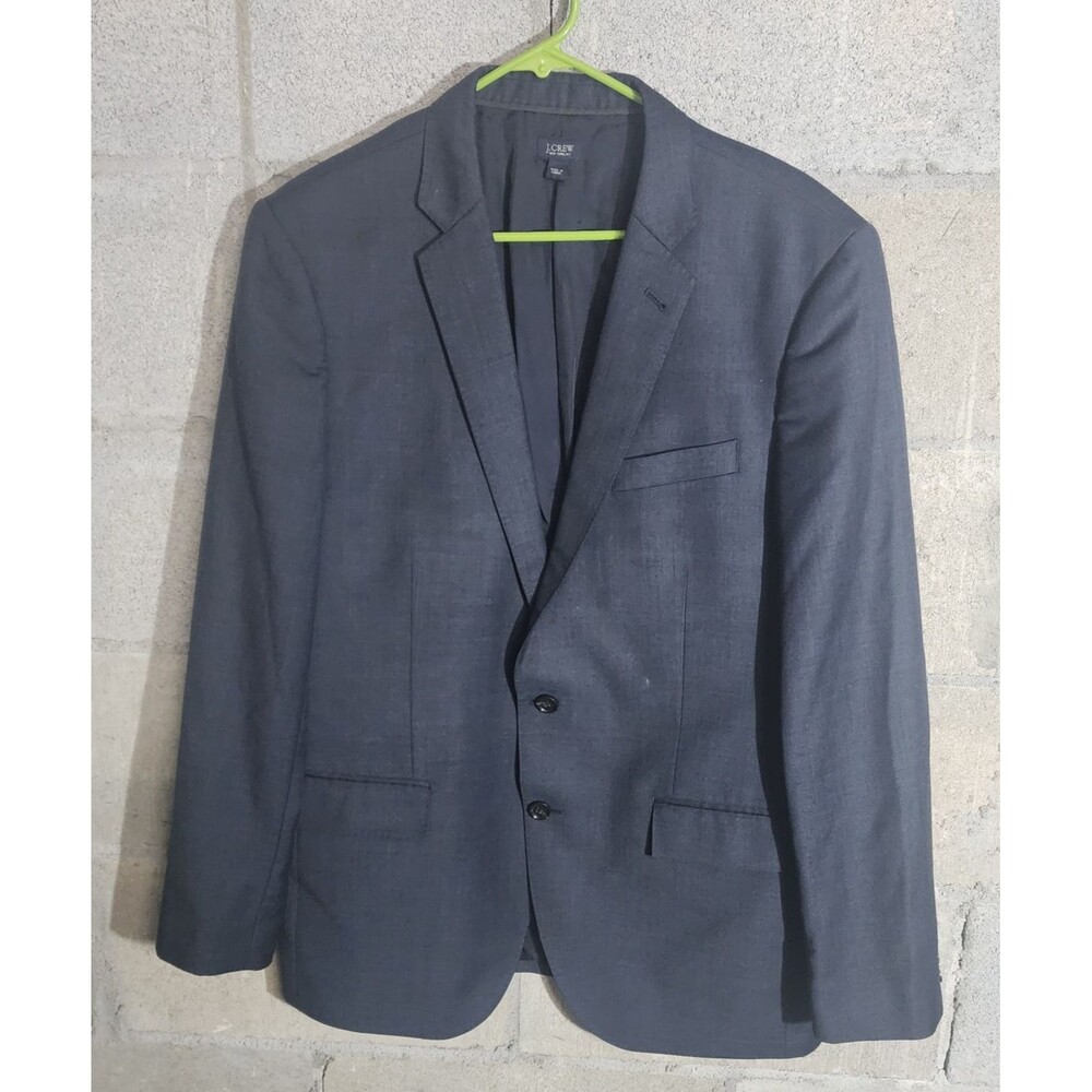 J. Crew Ludlow Tollegno 1900 Italian Wool Blazer Solid Dark Blue 32R